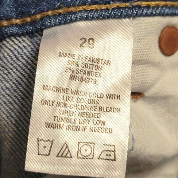 Aero Womens Pants Blue 29 Bermuda Slim Cut-Off Shorts Frayed Distressed Stretch - Picture 3 of 6